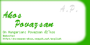 akos povazsan business card